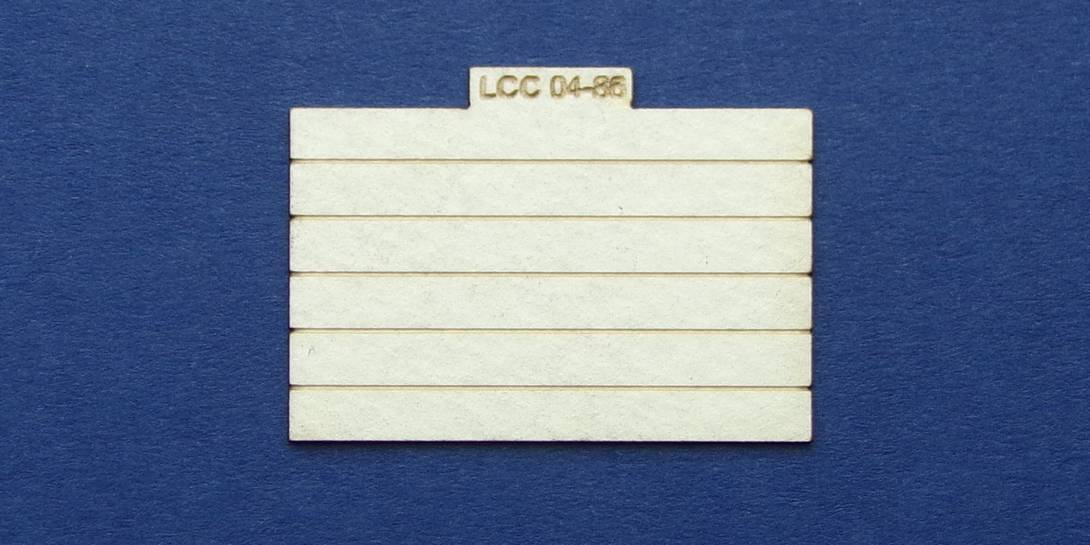 LCC 04-86 OO gauge plank panel for coal staithes type 3 Plank panel for coal staithes. Single side engraved. 